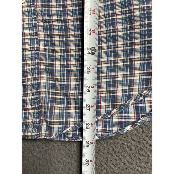 Vtg Ralph Lauren Plaid Button Down Lightweight Cotton Flannel Shirt Men’s Large - Picture 7 of 13